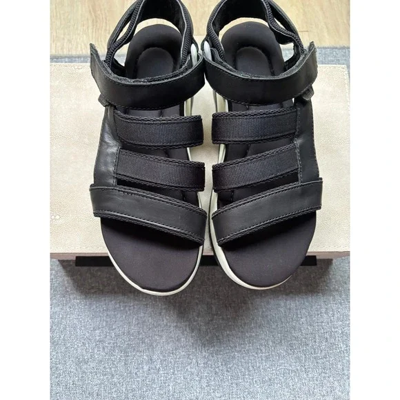 TEVA Women's Zamora Black Flatform Platform Foam Sandals US 8 Comfortable - Picture 2 of 8